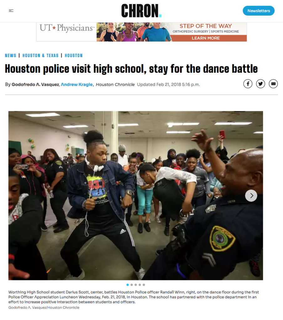 Dance Battle with Police Sunnyside Houston